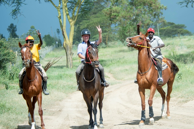 Horse riding at Lake Nakuru Lodge. Very good and fun experience only at Lake Nakuru Lodge.